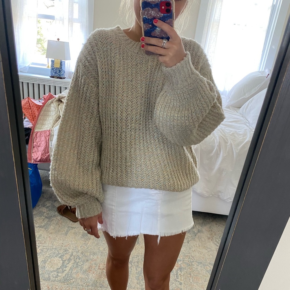 Milly rainbow metallic woven sweater